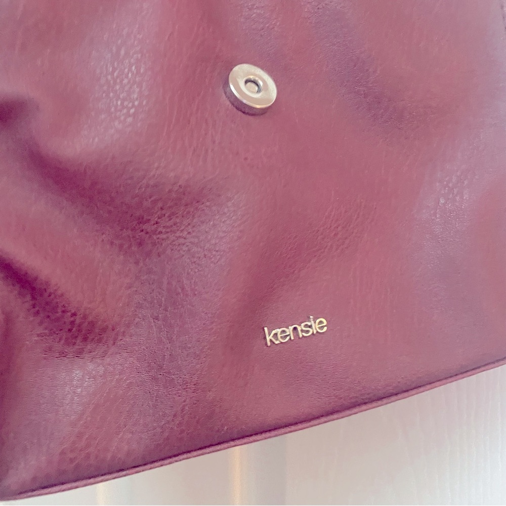 Kenzie studded Purse purple with many pockets, compartments, and stylish chain - Picture 7 of 13